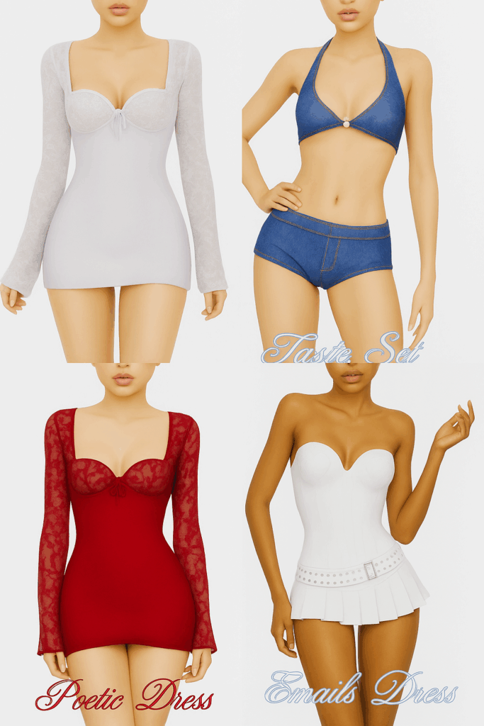 B0T0XBRAT Sabrina Set Sims 4 CC outfit
