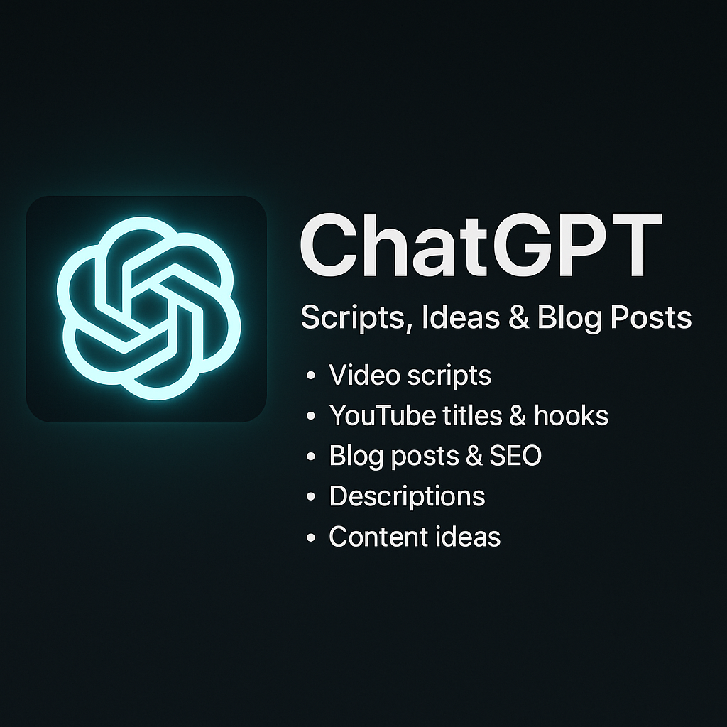 ChatGPT – Scripts, Ideas & Blog Posts