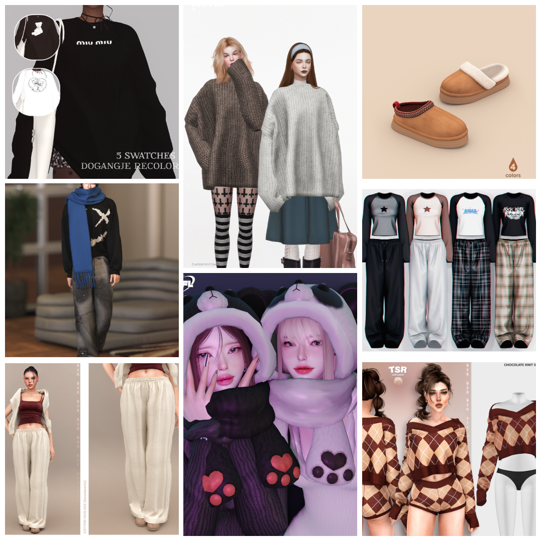 Sims 4 Winter Outfits CC
