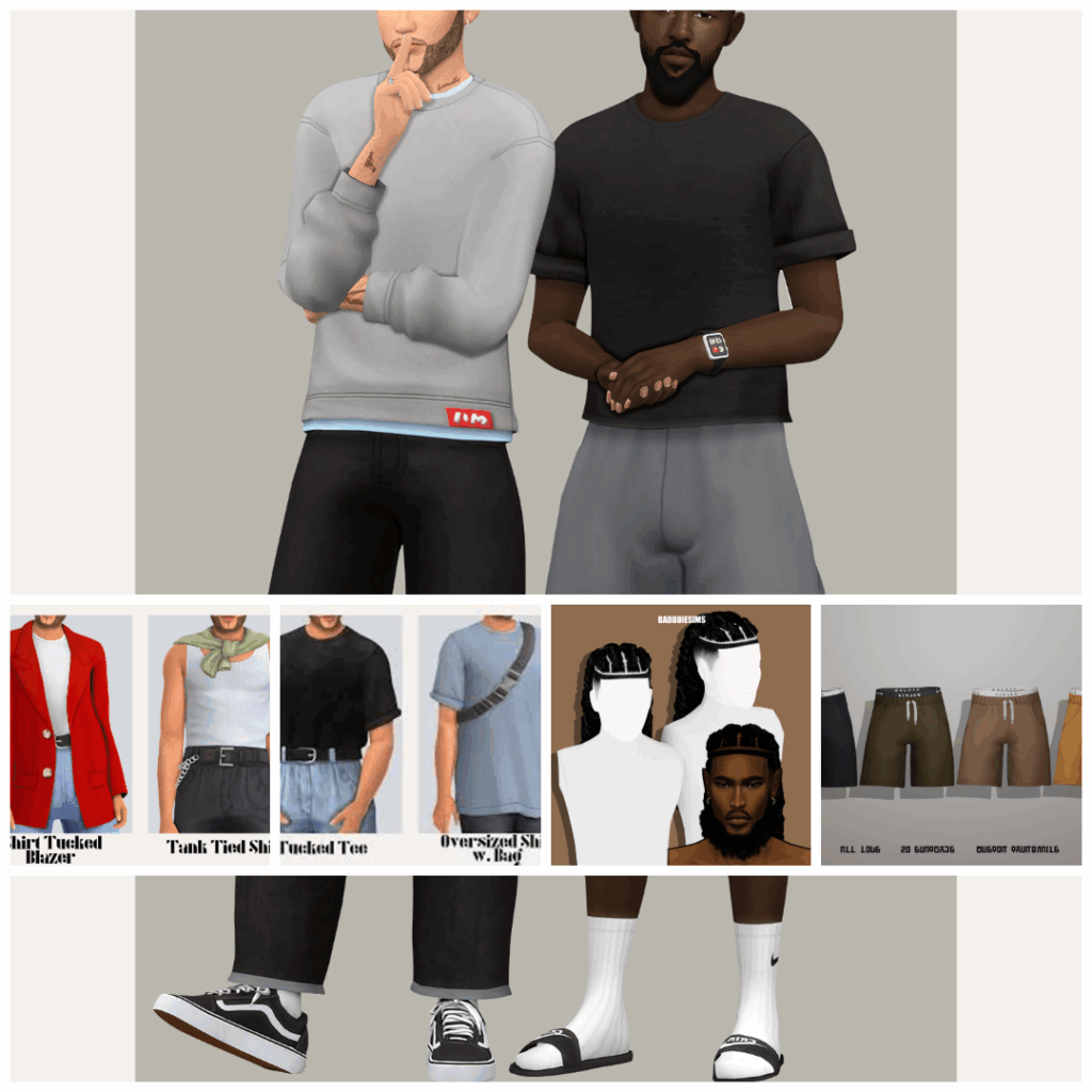 Sims 4 male CC lookbook