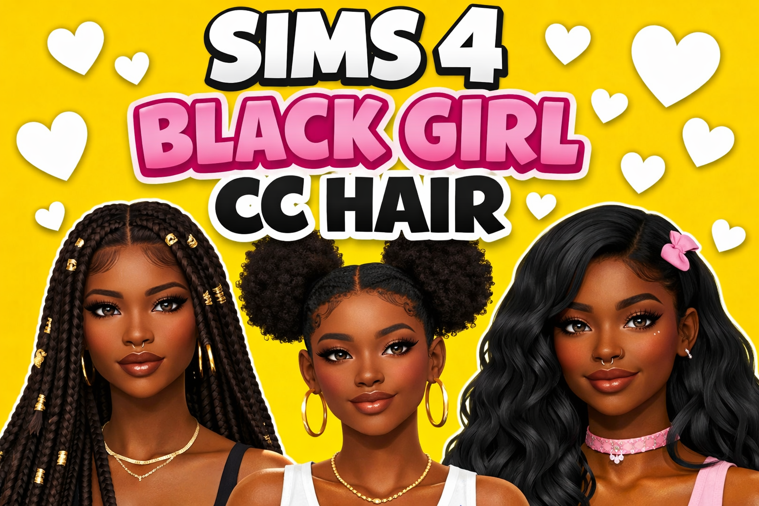 sims 4 black girl cc hair