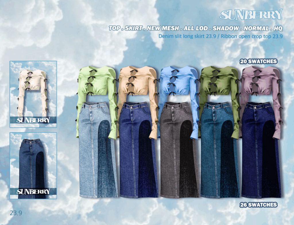Sims 4 female SKIRT CC collection