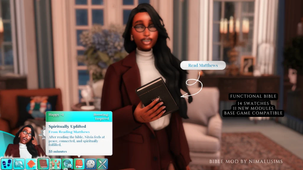 Functional Bible Mod (Updated) by Nimalu Sims