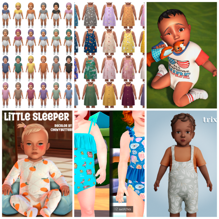 Sims 4 infant CC collection