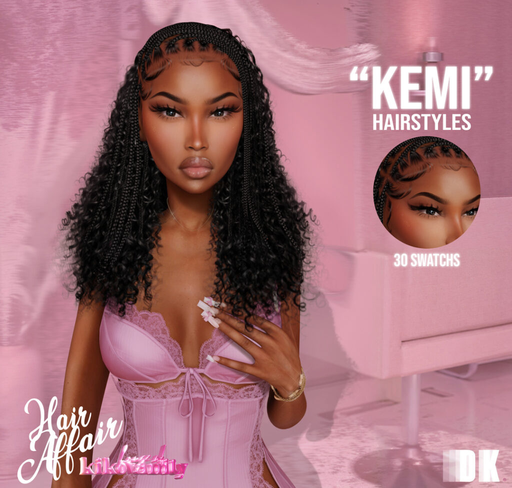 Dark Pink Hair Affair Collaboration - Kemi Hairstyles feat. Kikovanity