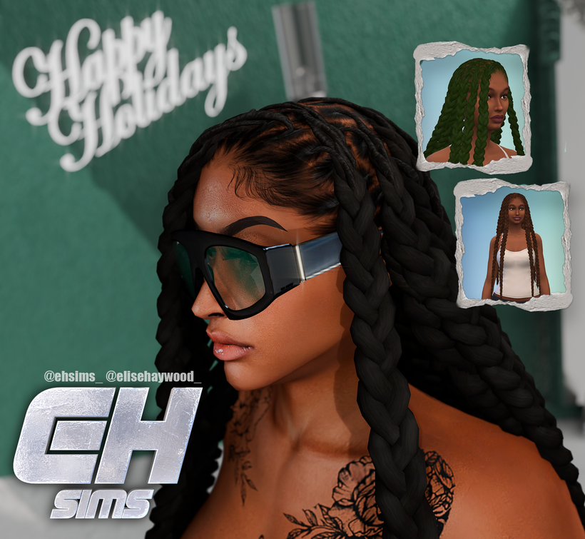 EH Sims - Kaliii Braided Locs X Kikovanity - Hair