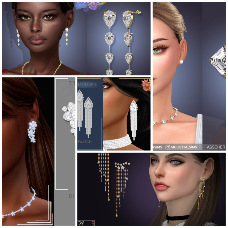 Sims 4 earrings CC