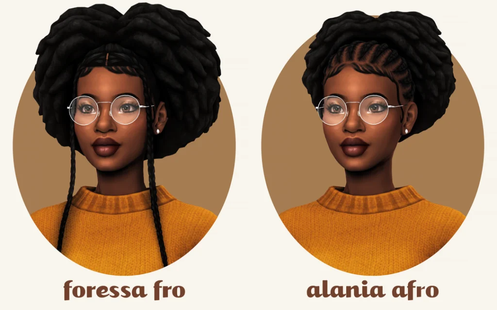 Foxxy Fros Mini Set for The Sims 4