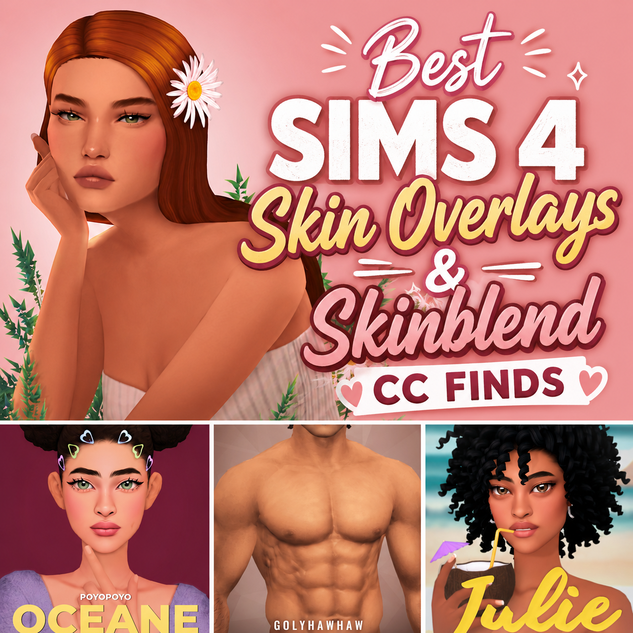 Sims 4 skin overlays & skinblend finds