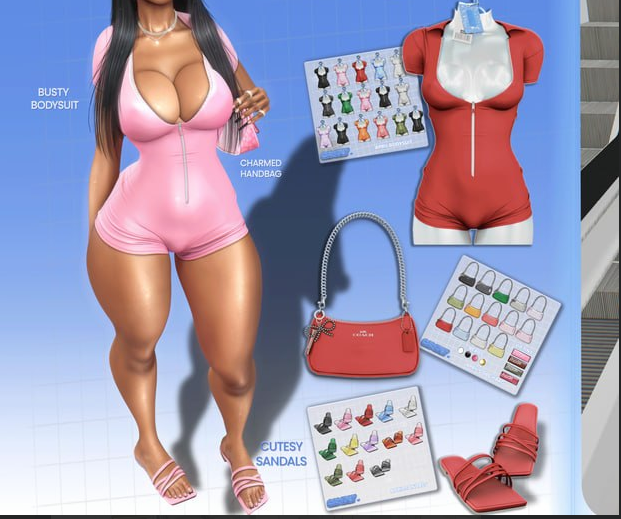 Sims 4 Gawdly Games April Set trendy streetwear outfit CC for female Sims