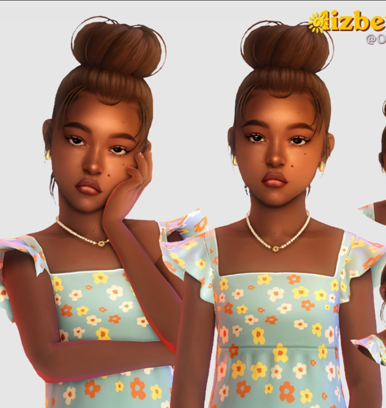 Sims 4 Iona Lizbeth Hair CC for cute female Sims hairstyles