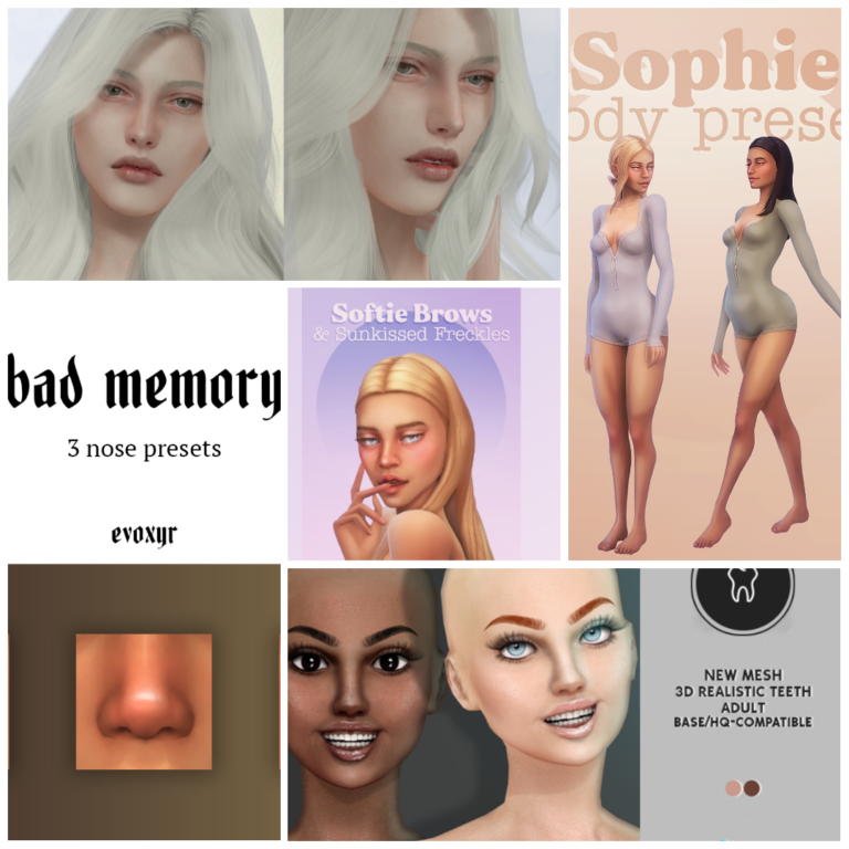 Sims 4 Skin Details, Presets & Sliders List