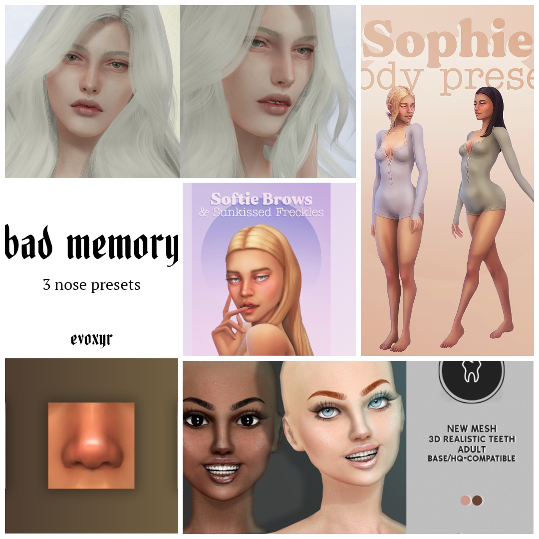 Sims 4 Skin Details, Presets & Sliders List