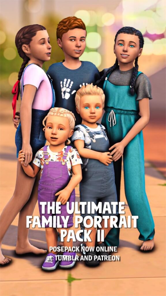 The Ultimate Family Portrait Pack 2 Sims 4 Family Pose Pack
