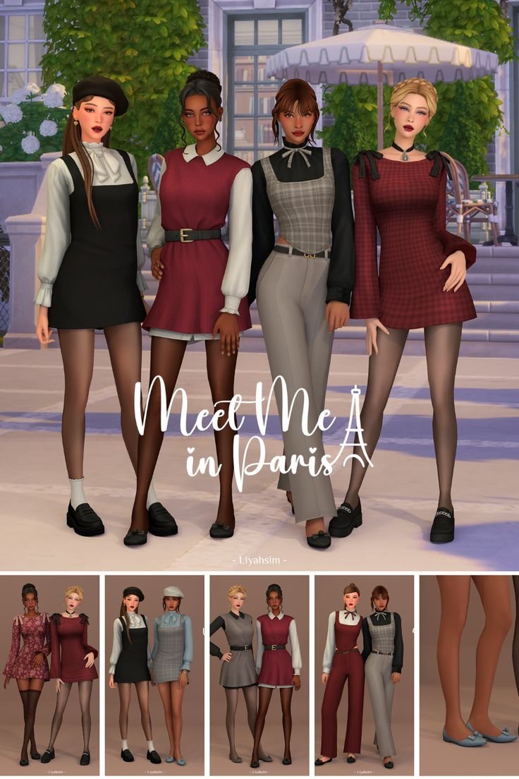 Sims 4 female fashion CC