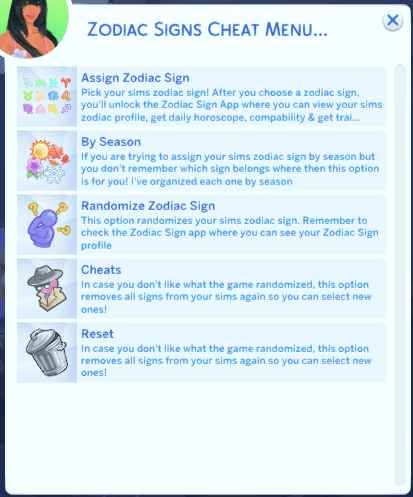 Zodiac Signs SIMS 4 MOD