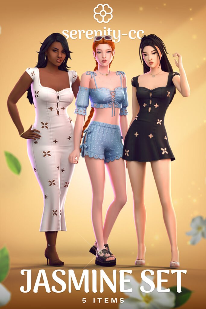 Sims 4 CC Pack Jasmine Set