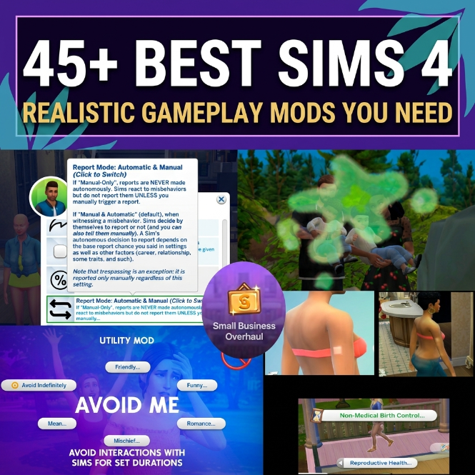 45+ Best Sims 4 Realistic Gameplay Mods You Need