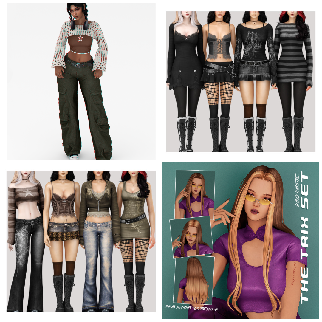 Sims 4 Alt Girly Lookbook CC Links