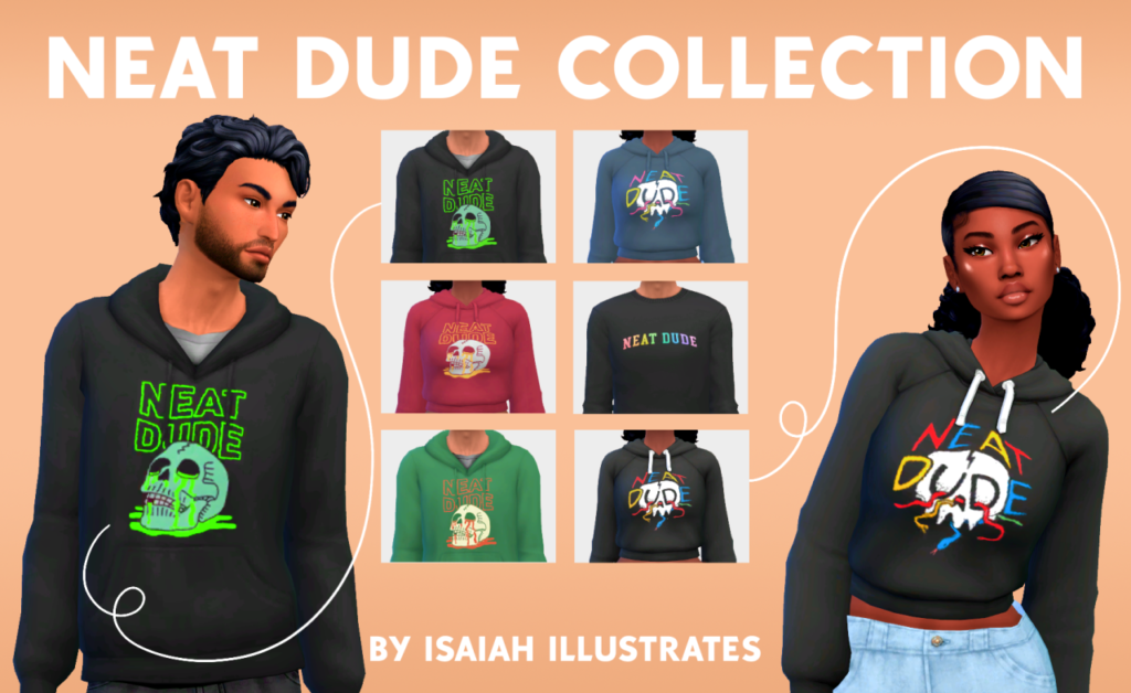 Neat Dude Collection Sims 4 Teen CC