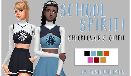 Cheerleaders Outfit Sims 4 Teen CC