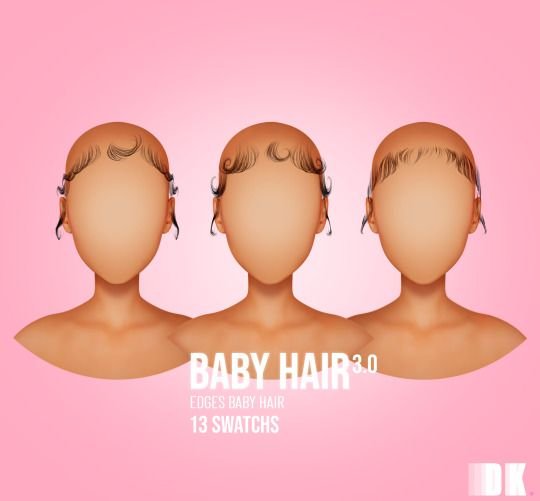 Sims 4 baby hairs CC