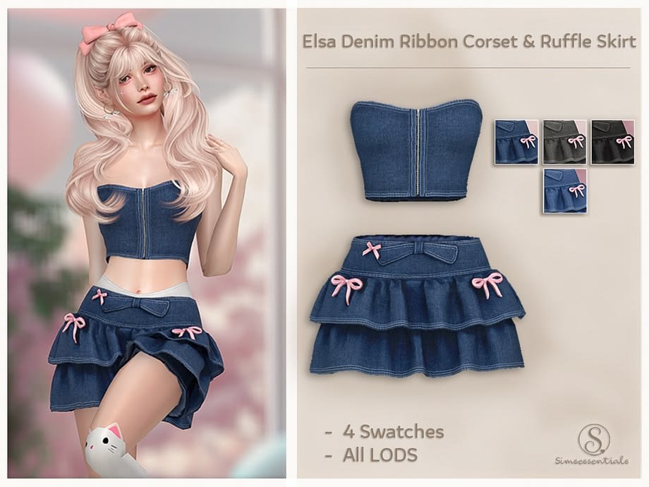 Sims 4 denim CC