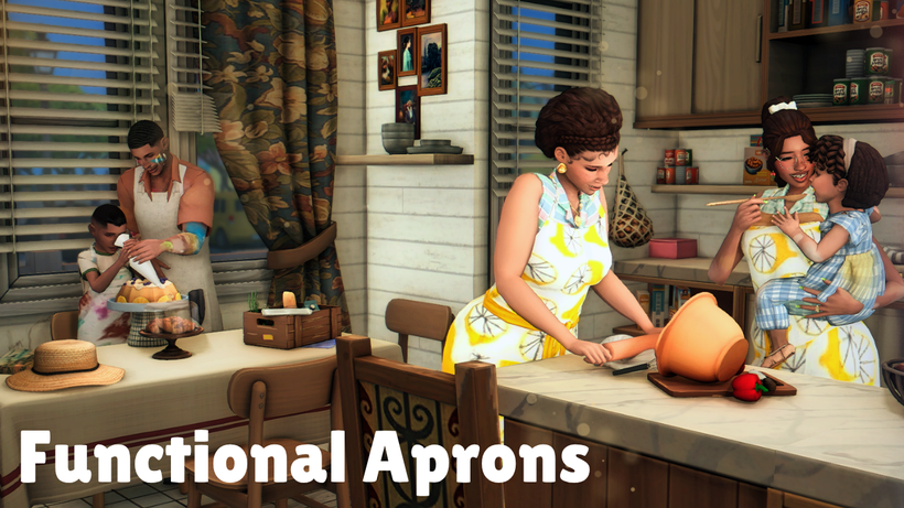 Functional Aprons Mod Sims 4