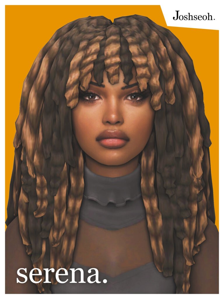 Serena Hair and Overlay Sims 4 Hair CC