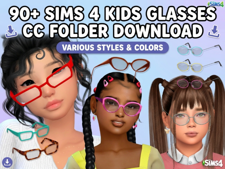 90+ Sims 4 Kids Glasses CC Folder Download