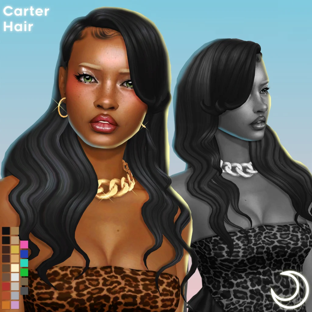Carter Hair by ImVikai Sims 4 Hair CC