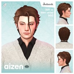 Flowy Maxis Match hairstyle for a masculine Sim