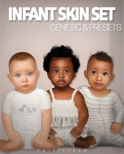 Infant Skin Set Genetic and Presets Sims 4 Infant Skin CC