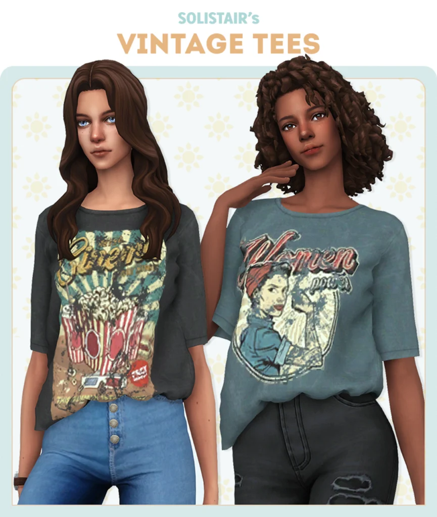Vintage Tees Sims 4 Teen CC