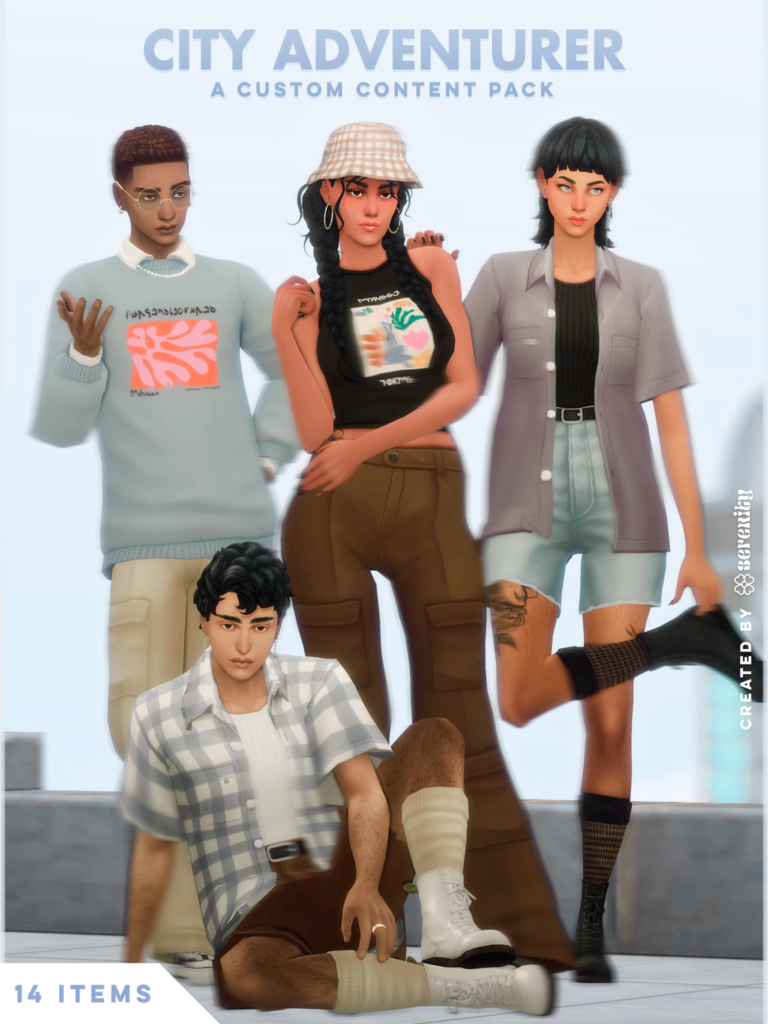 City Adventurer Collection Sims 4 Teen CC