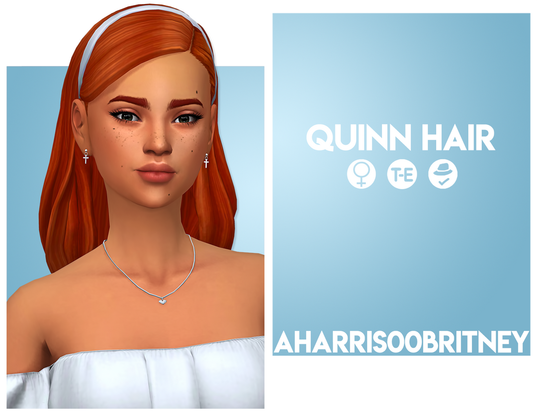 AH00B Quinn Hair V2 Sims 4