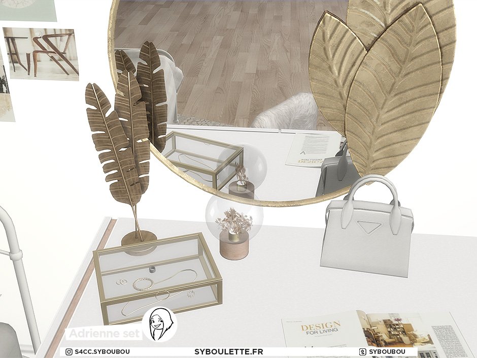 Adrienne Bedroom Set Sims 4 CC by Syboulette