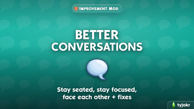 TYJOKR Better Conversations Sims 4 gameplay mod preview