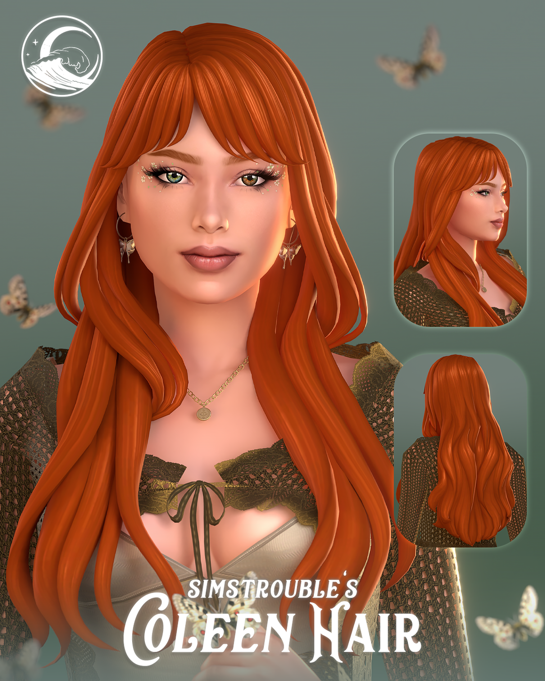 Coleen wavy hairstyle Sims 4 CC preview by Simstrouble
