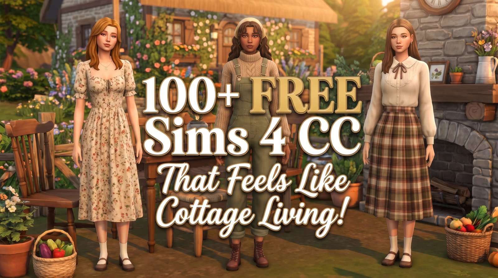 100+ FREE Sims 4 CC That Feels Like Cottage Living!