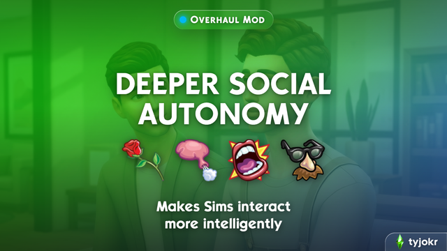 TYJOKR Deeper Social Autonomy Sims 4 mod preview