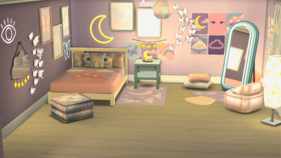 Dreamcore Bedroom Sims 4 bedroom clutter by Snotra902
