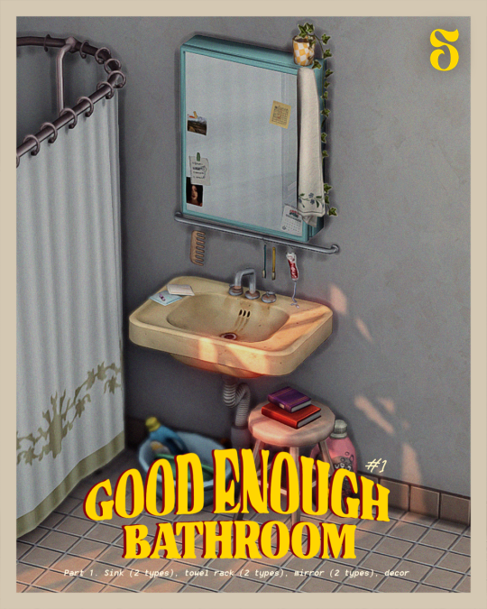 Official preview of Good Enough Bathroom Part 1 Sims 4 CC by Sonechko