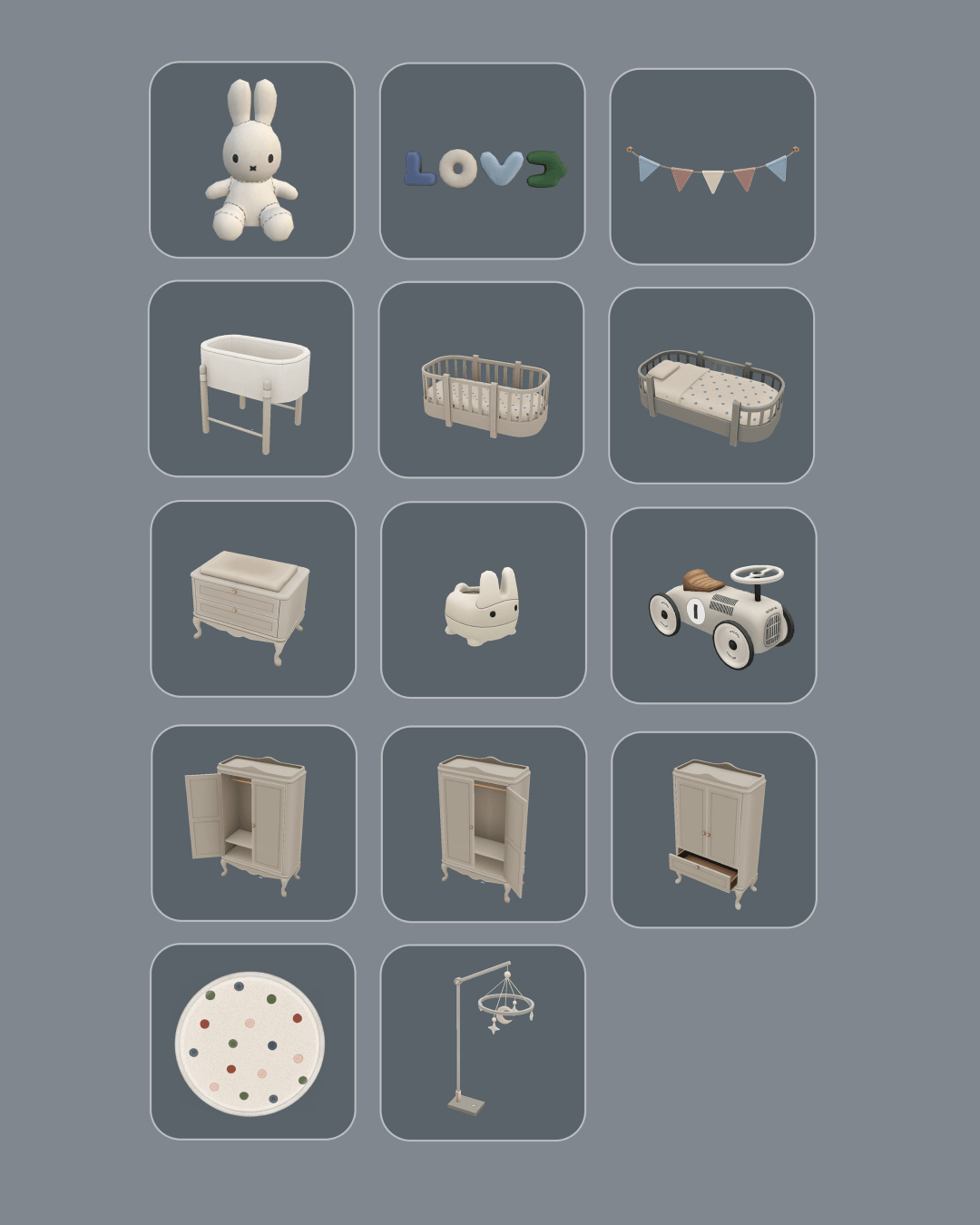 Helenmay Homey Part 4 Sims 4 nursery CC preview