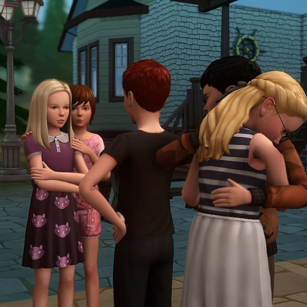 Poses 5 Sims 4 kids group poses by KatyaBobbra