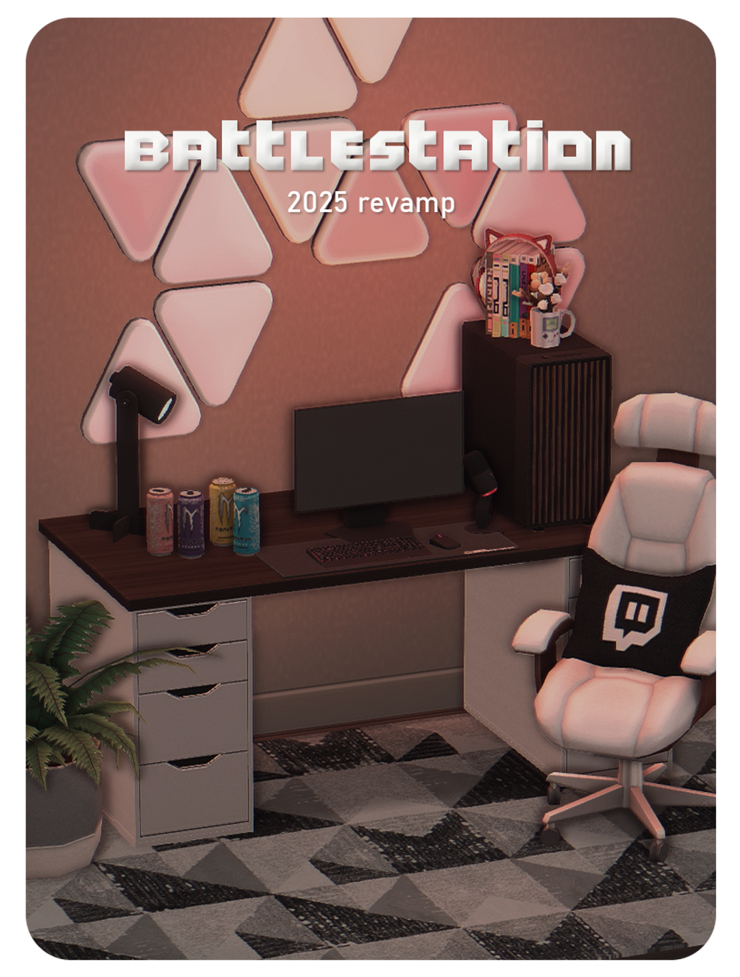 Simkoos Battlestation 2025 Revamp gaming desk CC preview