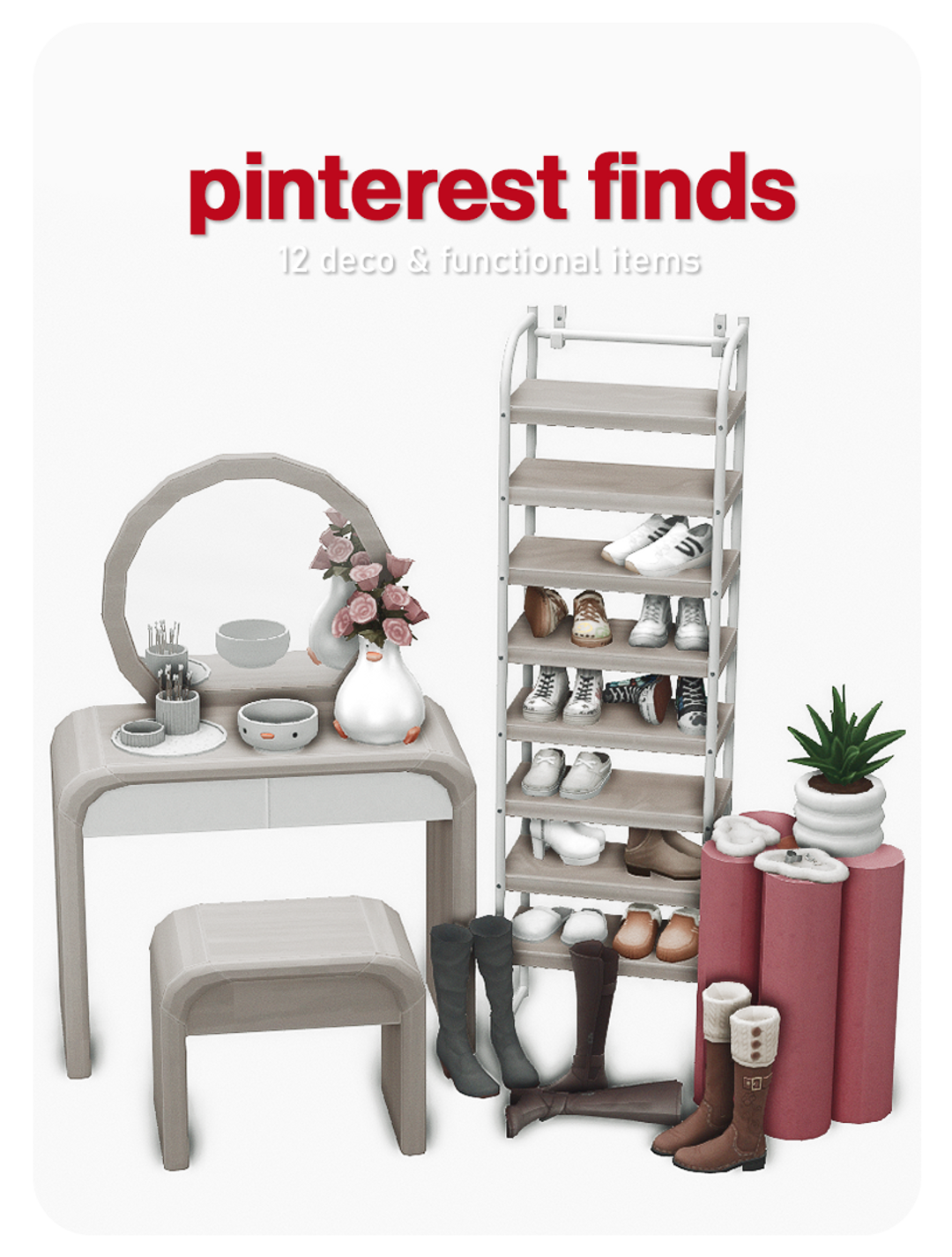 Simkoos Pinterest Finds Sims 4 decor CC preview