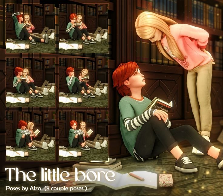 The Little Bore Sims 4 child pose pack by Alzo