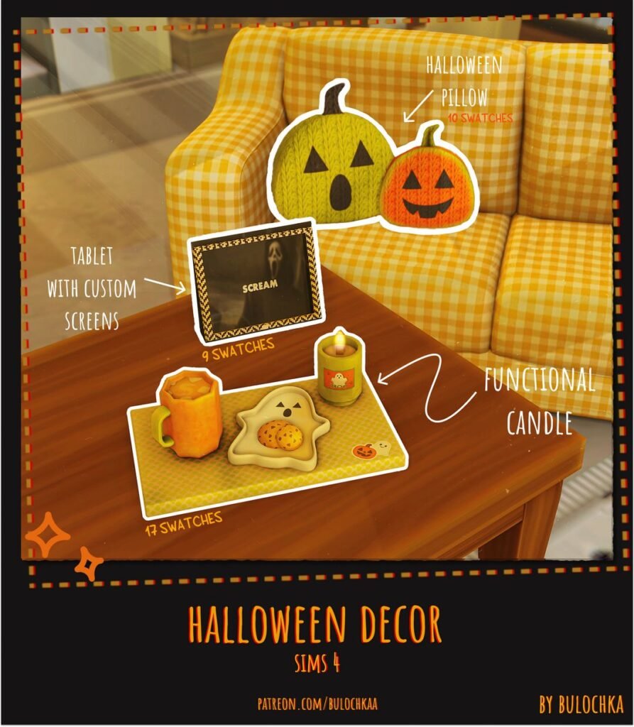 Halloween Decor Set by Bulochka Sims 4 CC