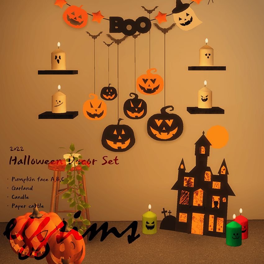 Halloween Decor Set 2022 Sims 4 CC